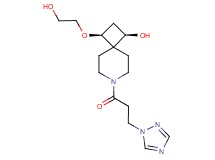 (1R*,3S*)-3-(2-hydroxyethoxy)-7-[3-(1H-1,2,4-triazol-1-yl)propanoyl]-7-azaspiro[3.5]nonan-1-ol
