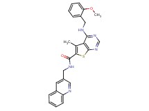 4-[(2-methoxybenzyl)amino]-5-methyl-N-(3-quinolinylmethyl)thieno[2,3-d]pyrimidine-6-carboxamide