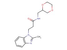 N-(1,4-dioxan-2-ylmethyl)-3-(2-methyl-1H-benzimidazol-1-yl)propanamide