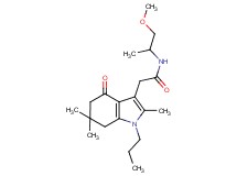 N-(2-methoxy-1-methylethyl)-2-(2,6,6-trimethyl-4-oxo-1-propyl-4,5,6,7-tetrahydro-1H-indol-3-yl)acetamide