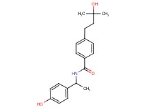 4-(3-hydroxy-3-methylbutyl)-N-[1-(4-hydroxyphenyl)ethyl]benzamide