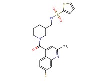 N-({1-[(7-fluoro-2-methyl-4-quinolinyl)carbonyl]-3-piperidinyl}methyl)-2-thiophenesulfonamide