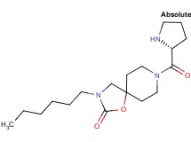 3-hexyl-8-D-prolyl-1-oxa-3,8-diazaspiro[4.5]decan-2-one hydrochloride
