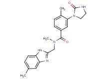 N,4-dimethyl-N-[(5-methyl-1H-benzimidazol-2-yl)methyl]-3-(2-oxoimidazolidin-1-yl)benzamide