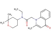 N-(2,2-dimethyltetrahydro-2H-pyran-4-yl)-N-ethyl-2-(2-methyl-4-oxoquinolin-1(4H)-yl)acetamide