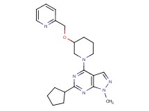 6-cyclopentyl-1-methyl-4-[3-(pyridin-2-ylmethoxy)piperidin-1-yl]-1H-pyrazolo[3,4-d]pyrimidine