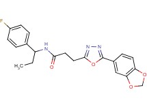3-[5-(1,3-benzodioxol-5-yl)-1,3,4-oxadiazol-2-yl]-N-[1-(4-fluorophenyl)propyl]propanamide