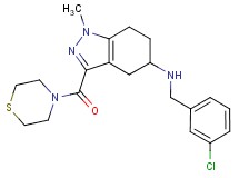 N-(3-chlorobenzyl)-1-methyl-3-(4-thiomorpholinylcarbonyl)-4,5,6,7-tetrahydro-1H-indazol-5-amine