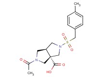 (3aS*,6aS*)-2-acetyl-5-[(4-methylbenzyl)sulfonyl]hexahydropyrrolo[3,4-c]pyrrole-3a(1H)-carboxylic acid