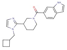 6-({3-[1-(cyclobutylmethyl)-1H-imidazol-2-yl]-1-piperidinyl}carbonyl)-1H-indole