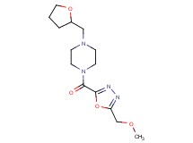 1-{[5-(methoxymethyl)-1,3,4-oxadiazol-2-yl]carbonyl}-4-(tetrahydrofuran-2-ylmethyl)piperazine