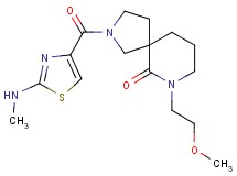 7-(2-methoxyethyl)-2-{[2-(methylamino)-1,3-thiazol-4-yl]carbonyl}-2,7-diazaspiro[4.5]decan-6-one