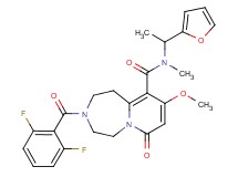 3-(2,6-difluorobenzoyl)-N-[1-(2-furyl)ethyl]-9-methoxy-N-methyl-7-oxo-1,2,3,4,5,7-hexahydropyrido[1,2-d][1,4]diazepine-10-carboxamide