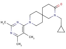2-(cyclopropylmethyl)-9-(2,5,6-trimethylpyrimidin-4-yl)-2,9-diazaspiro[5.5]undecan-3-one