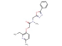 2-[(2-ethyl-6-methylpyridin-3-yl)oxy]-N-methyl-N-[(5-phenyl-1,3,4-oxadiazol-2-yl)methyl]acetamide