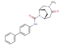 (1S*,6R*)-N-biphenyl-4-yl-3-methyl-4-oxo-3,9-diazabicyclo[4.2.1]nonane-9-carboxamide