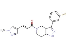 3-(3-fluorophenyl)-5-[(2E)-3-(1-methyl-1H-pyrazol-4-yl)prop-2-enoyl]-4,5,6,7-tetrahydro-1H-pyrazolo[4,3-c]pyr