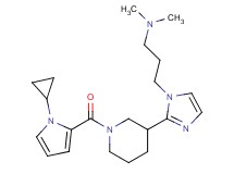 3-(2-{1-[(1-cyclopropyl-1H-pyrrol-2-yl)carbonyl]piperidin-3-yl}-1H-imidazol-1-yl)-N,N-dimethylpropan-1-amine