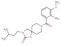 8-(3-methoxy-2-methylbenzoyl)-3-(3-methylbutyl)-1-oxa-3,8-diazaspiro[4.5]decan-2-one