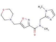 N-methyl-N-[(1-methyl-1H-imidazol-2-yl)methyl]-5-(morpholin-4-ylmethyl)isoxazole-3-carboxamide