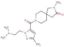 8-({1-[2-(dimethylamino)ethyl]-3-methyl-1H-pyrazol-5-yl}carbonyl)-2-methyl-2,8-diazaspiro[4.5]decan-3-one