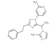 2-methyl-4-[5-[1-(2-methyl-1H-imidazol-1-yl)ethyl]-3-(2-phenylethyl)-1H-1,2,4-triazol-1-yl]pyridine