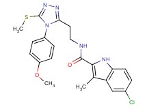 5-chloro-N-{2-[4-(4-methoxyphenyl)-5-(methylthio)-4H-1,2,4-triazol-3-yl]ethyl}-3-methyl-1H-indole-2-carboxamide