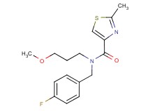N-(4-fluorobenzyl)-N-(3-methoxypropyl)-2-methyl-1,3-thiazole-4-carboxamide