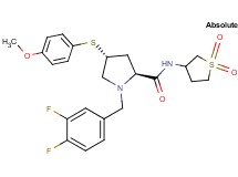 (4R)-1-(3,4-difluorobenzyl)-N-(1,1-dioxidotetrahydro-3-thienyl)-4-[(4-methoxyphenyl)thio]-L-prolinamide