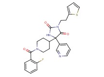 5-[1-(2-fluorobenzoyl)-4-piperidinyl]-5-(3-pyridinyl)-3-[2-(2-thienyl)ethyl]-2,4-imidazolidinedione