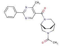 (1S*,5R*)-3-acetyl-6-[(4-methyl-2-phenyl-5-pyrimidinyl)carbonyl]-3,6-diazabicyclo[3.2.2]nonane