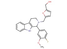 (5-{[1-(4-fluoro-3-methoxyphenyl)-1,3,4,9-tetrahydro-2H-beta-carbolin-2-yl]methyl}-2-furyl)methanol