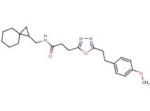 3-{5-[2-(4-methoxyphenyl)ethyl]-1,3,4-oxadiazol-2-yl}-N-(spiro[2.5]oct-1-ylmethyl)propanamide