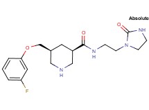 (3R,5S)-5-[(3-fluorophenoxy)methyl]-N-[2-(2-oxo-1-imidazolidinyl)ethyl]-3-piperidinecarboxamide