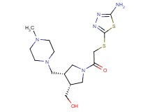 {(3R*,4R*)-1-{[(5-amino-1,3,4-thiadiazol-2-yl)thio]acetyl}-4-[(4-methylpiperazin-1-yl)methyl]pyrrolidin-3-yl}methanol
