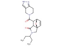 (3aR*,6S*)-2-(1-ethylpropyl)-7-(2,4,6,7-tetrahydro-5H-pyrazolo[4,3-c]pyridin-5-ylcarbonyl)-2,3,7,7a-tetrahydro-3a,6-epoxyisoindol-1(6H)-one