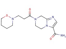 7-[3-(1,2-oxazinan-2-yl)propanoyl]-5,6,7,8-tetrahydroimidazo[1,2-a]pyrazine-3-carboxamide