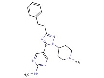 N-methyl-5-[1-(1-methylpiperidin-4-yl)-3-(2-phenylethyl)-1H-1,2,4-triazol-5-yl]pyrimidin-2-amine