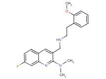 7-fluoro-3-({[2-(2-methoxyphenyl)ethyl]amino}methyl)-N,N-dimethyl-2-quinolinamine