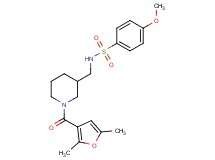 N-{[1-(2,5-dimethyl-3-furoyl)-3-piperidinyl]methyl}-4-methoxybenzenesulfonamide