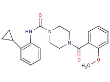 N-(2-cyclopropylphenyl)-4-(2-methoxybenzoyl)piperazine-1-carboxamide