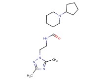 1-cyclopentyl-N-[2-(3,5-dimethyl-1H-1,2,4-triazol-1-yl)ethyl]-3-piperidinecarboxamide