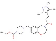 ethyl 4-({4-[3-(1,3,5-trimethyl-1H-pyrazol-4-yl)propanoyl]-2,3,4,5-tetrahydro-1,4-benzoxazepin-7-yl}methyl)-1-piperazinecarboxylate
