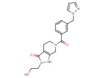 2-(2-hydroxyethyl)-6-[3-(1H-pyrazol-1-ylmethyl)benzoyl]-1,2,4,5,6,7-hexahydro-3H-pyrazolo[3,4-c]pyridin-3-one