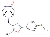(1S*,6R*)-9-({5-methyl-2-[4-(methylthio)phenyl]-1,3-oxazol-4-yl}methyl)-3,9-diazabicyclo[4.2.1]nonan-4-one