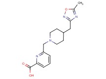 6-({4-[(5-methyl-1,2,4-oxadiazol-3-yl)methyl]piperidin-1-yl}methyl)pyridine-2-carboxylic acid