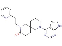 2-(2-pyridin-2-ylethyl)-8-(7H-pyrrolo[2,3-d]pyrimidin-4-yl)-2,8-diazaspiro[5.5]undecan-3-one