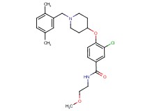 3-chloro-4-{[1-(2,5-dimethylbenzyl)-4-piperidinyl]oxy}-N-(2-methoxyethyl)benzamide