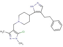 1-[(5-chloro-1,3-dimethyl-1H-pyrazol-4-yl)methyl]-4-[4-(2-phenylethyl)-1H-pyrazol-5-yl]piperidine