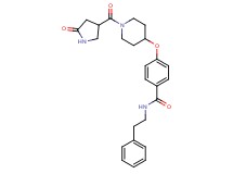 4-({1-[(5-oxo-3-pyrrolidinyl)carbonyl]-4-piperidinyl}oxy)-N-(2-phenylethyl)benzamide